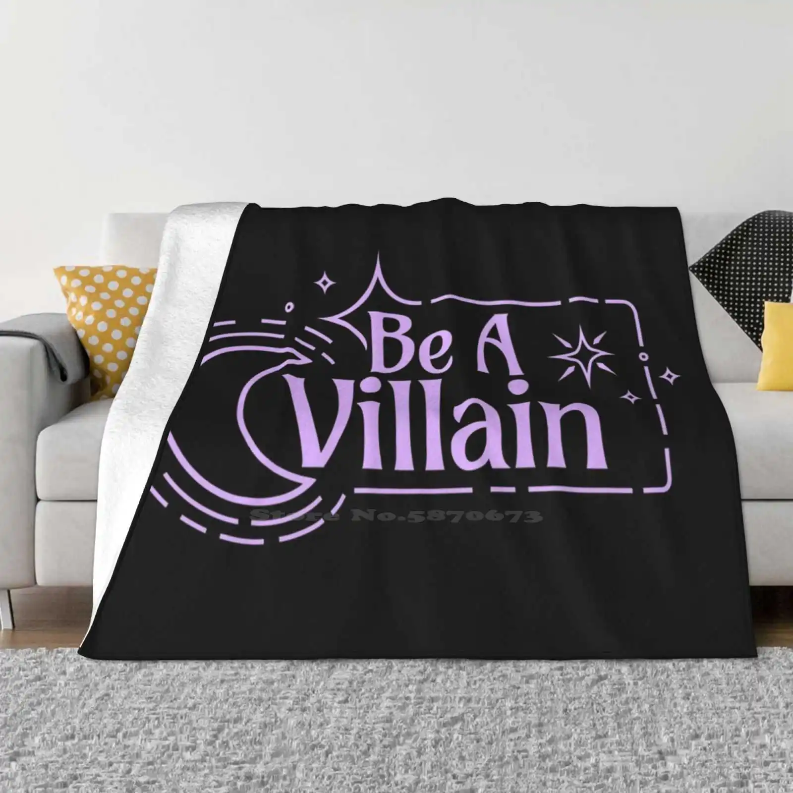 

Одеяло Be A Villain ( Lilac On Blk), мягкое теплое портативное одеяло для путешествий, злодеи, женщина-Травмированный kitti