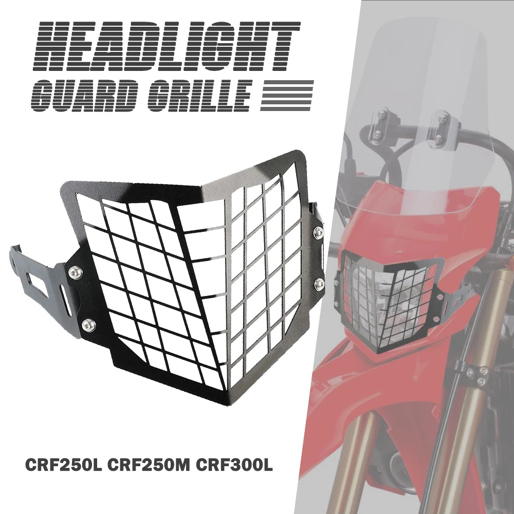 

For HONDA CRF250L CRF250M CRF300L -2015-2016-2017-2018-2019-2020-2021-2022-2023 Headlamp Headlight Guard Protector Grill Cover