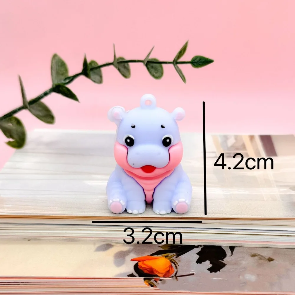 4 шт. милый брелок с подвеской в виде бегемота мультяшный MooDeng сумка бегемотом