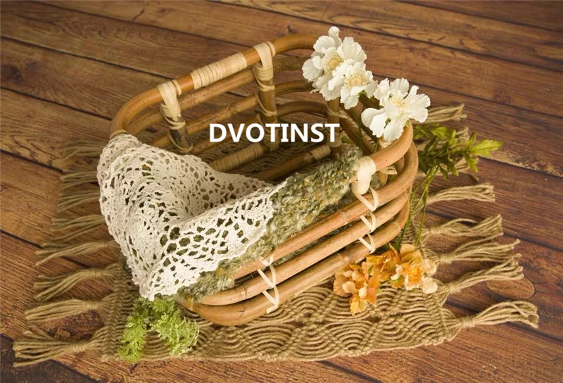 Dvotinst реквизит для фотосъемки новорожденных Детская фотография Ретро пеньковые