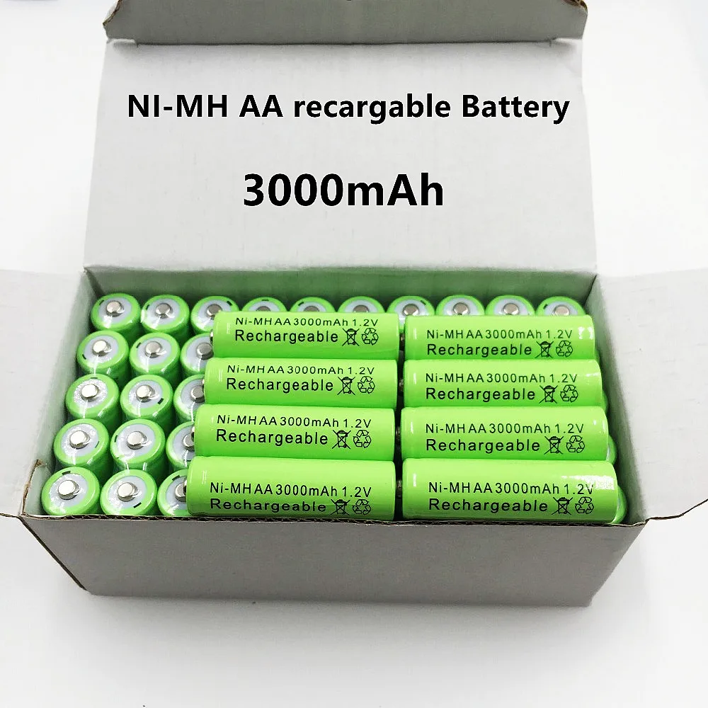 4-20 1,2 в 3000 мАч NiMH AA предварительно заряженные аккумуляторные батареи NiMH перезаряжаемые AA батареи для CMARA микрофонные игрушки