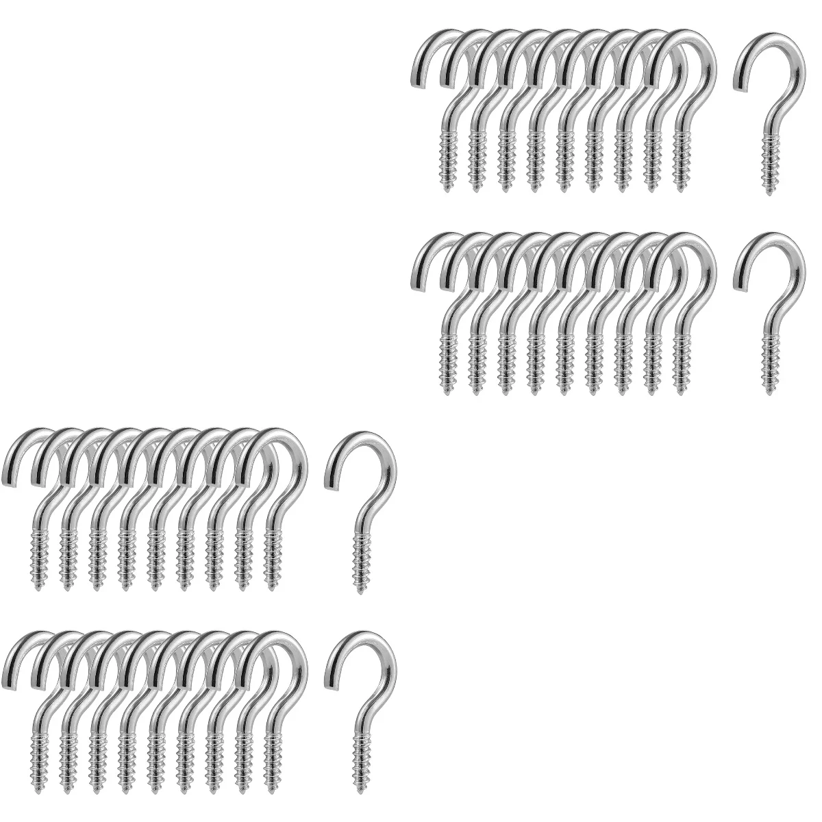 

200 Pcs Hooks for Hanging Plants Metal Hooks Self- Tapping Eye- Ring Bolt Hooks Ceiling Hooks for Hanging Lights Hanging Hooks