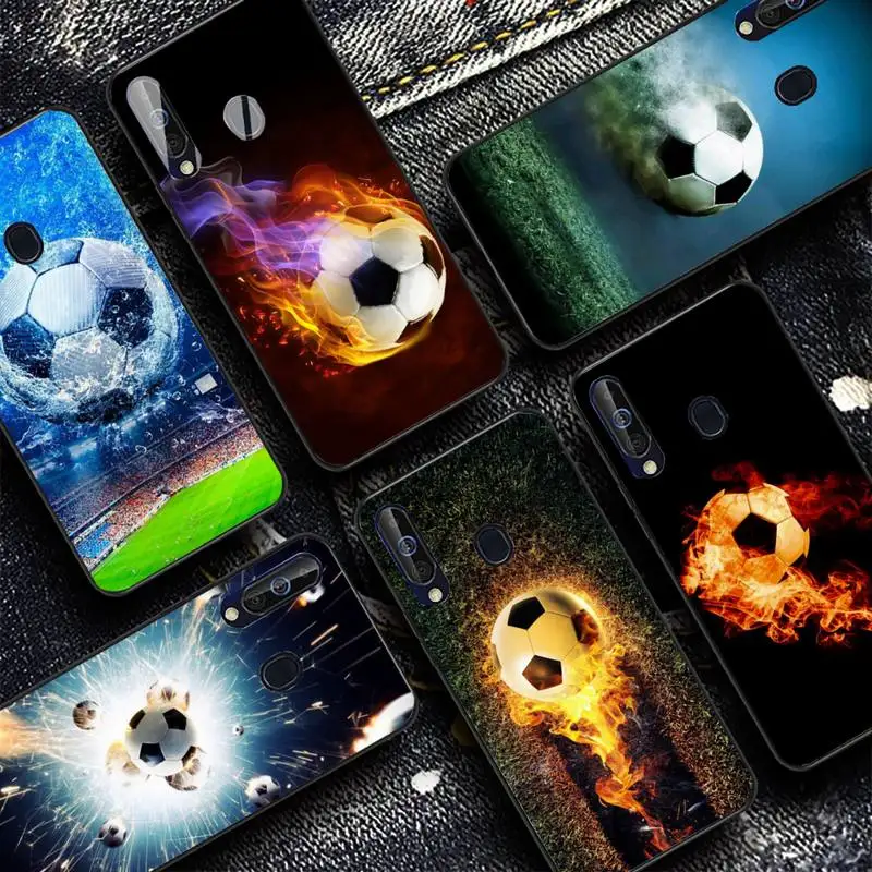 

Fire Football Phone Case for Samsung A51 01 50 71 21S 70 31 40 30 10 20 S E 11 91 A7 A8 2018