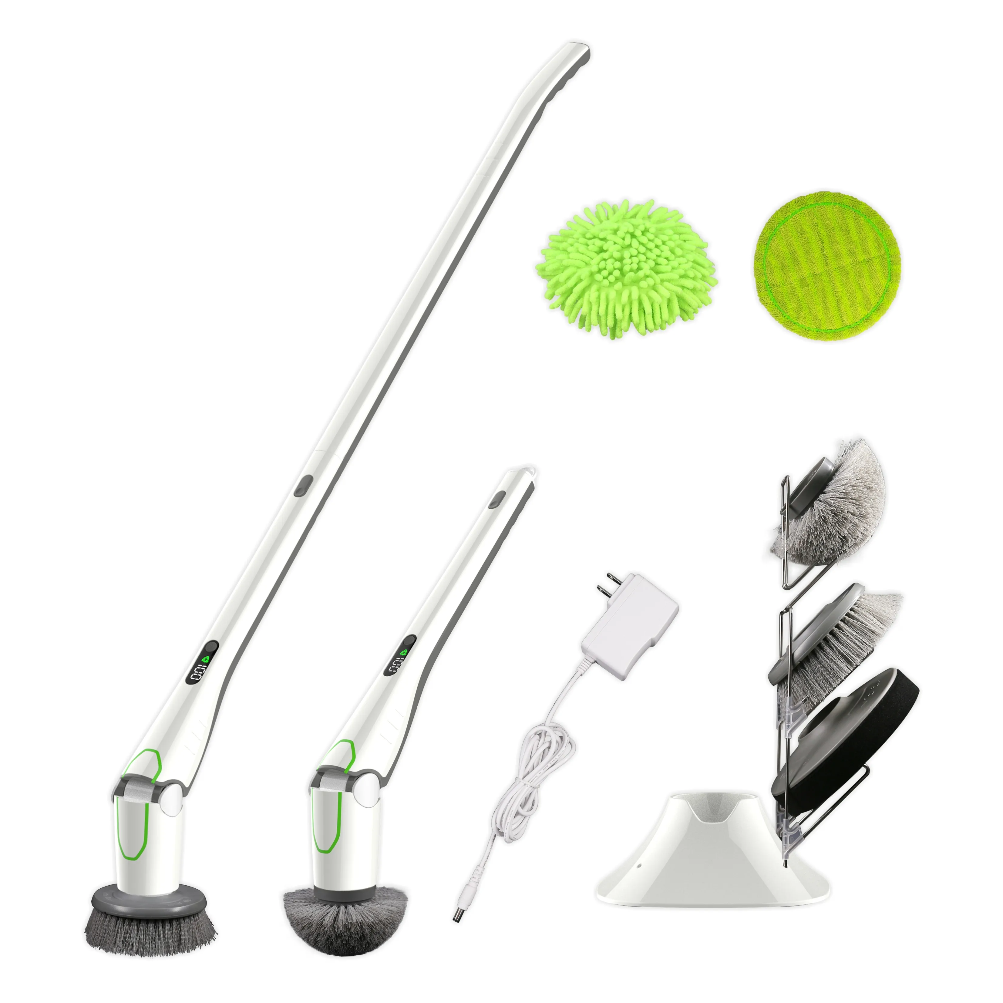 

High end LED realtime power display bathroom cleaning brush electric crubber car washer floor sweeper electricpower scrubber