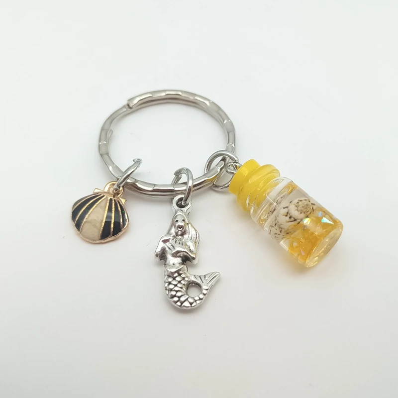 Брелок для ключей в виде пляжа с ракушкой русалки ручная работа мужчин и женщин