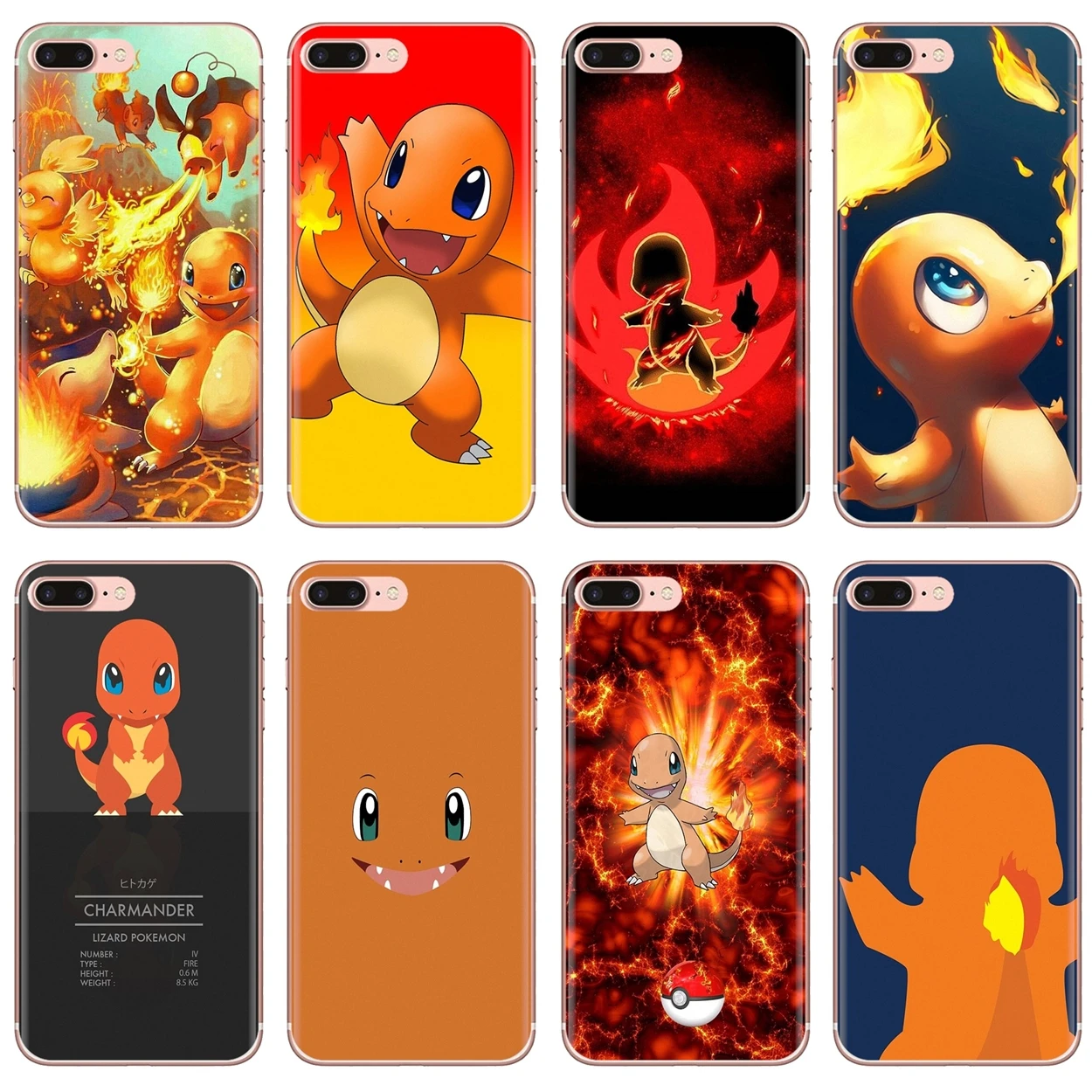 

cartoon anime pokeom Charmander Silicone Skin Case For iPhone 10 11 12 13 Mini Pro 4S 5S SE 5C 6 6S 7 8 X XR XS Plus Max 2020
