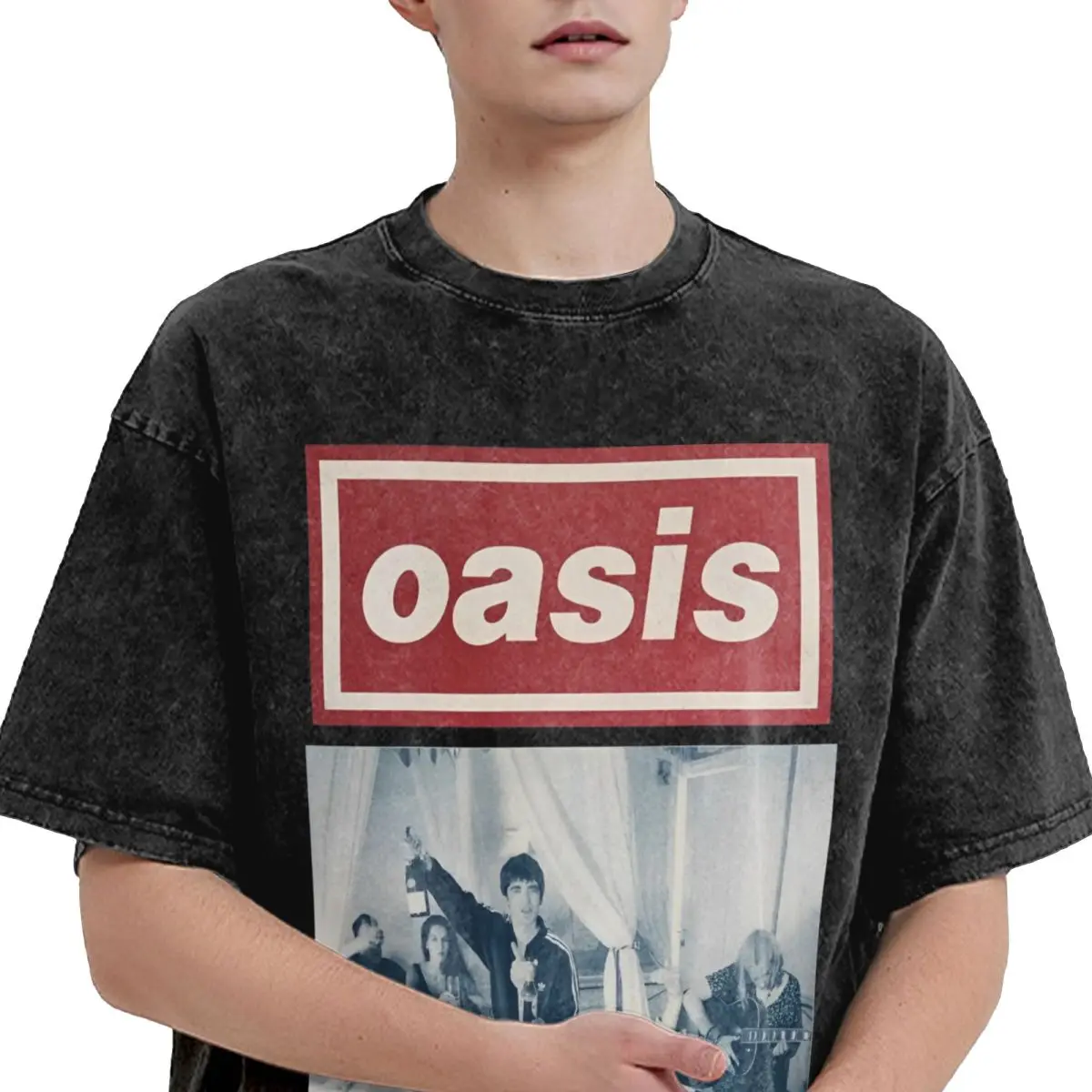 Футболка Live ✥ Tour рок-группы The Rain промытая хлопковая футболка для улицы O-Oasis