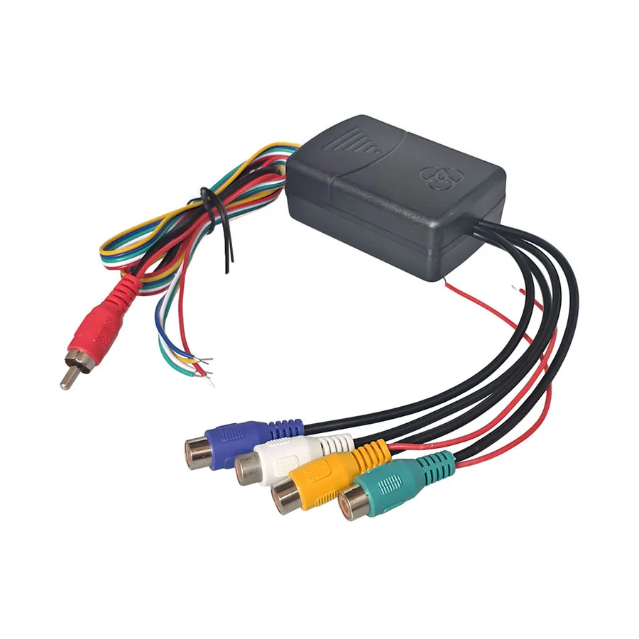 

DIYKIT автомобильная камера резервного копирования, разветвитель, 4 входа, 1 выход, интеллектуальный автомобильный видеопереключатель, конвертер