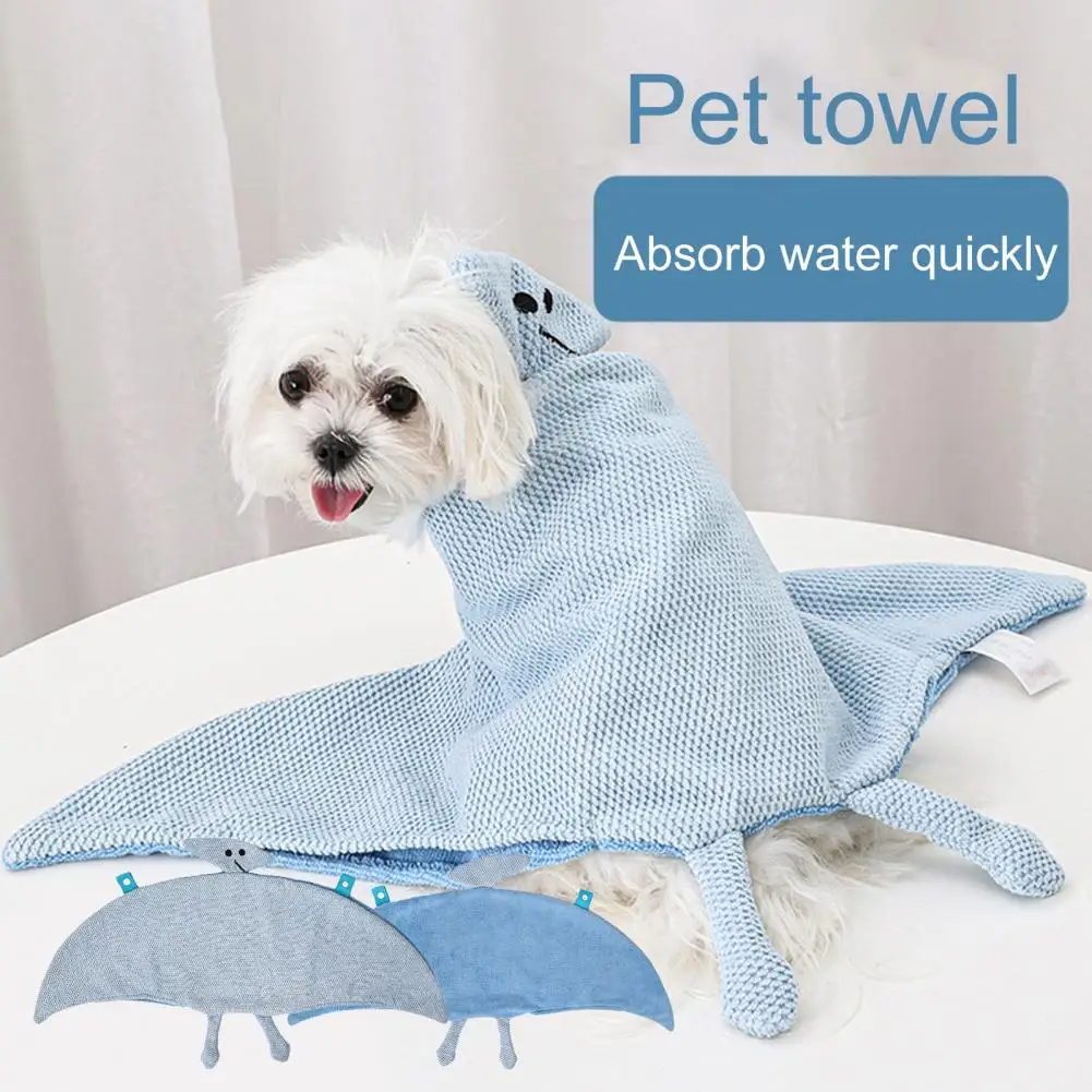 

Pet Bath Towel Soft Comfortable Water Absorption Cartoon Pterosaur Shape Pet Dog Quick Drying Bathrobe Towel Pet Supplies