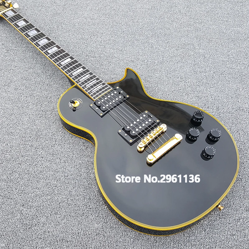 

High Quality 22 Frets LP Electric Guitar Mahogany Body Rosewood Fingerboard Block Inlay black glossfree shipping