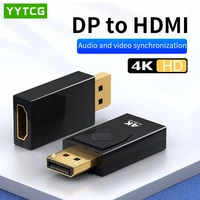 4k hd displayport to hdmi compatible adapter video audio male dp to hdmi female hd tv cable converter for monitor projector