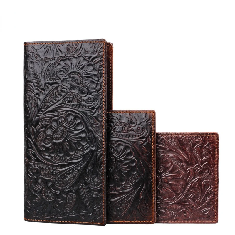 wallet for men Men's mid-length short leather wallet embossed animal clutch bag multi-card fashion men's wallet bag retro