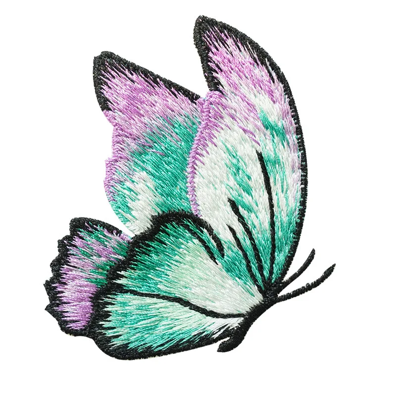 Красочная бабочка вышивка ткань патч одежда отверстие