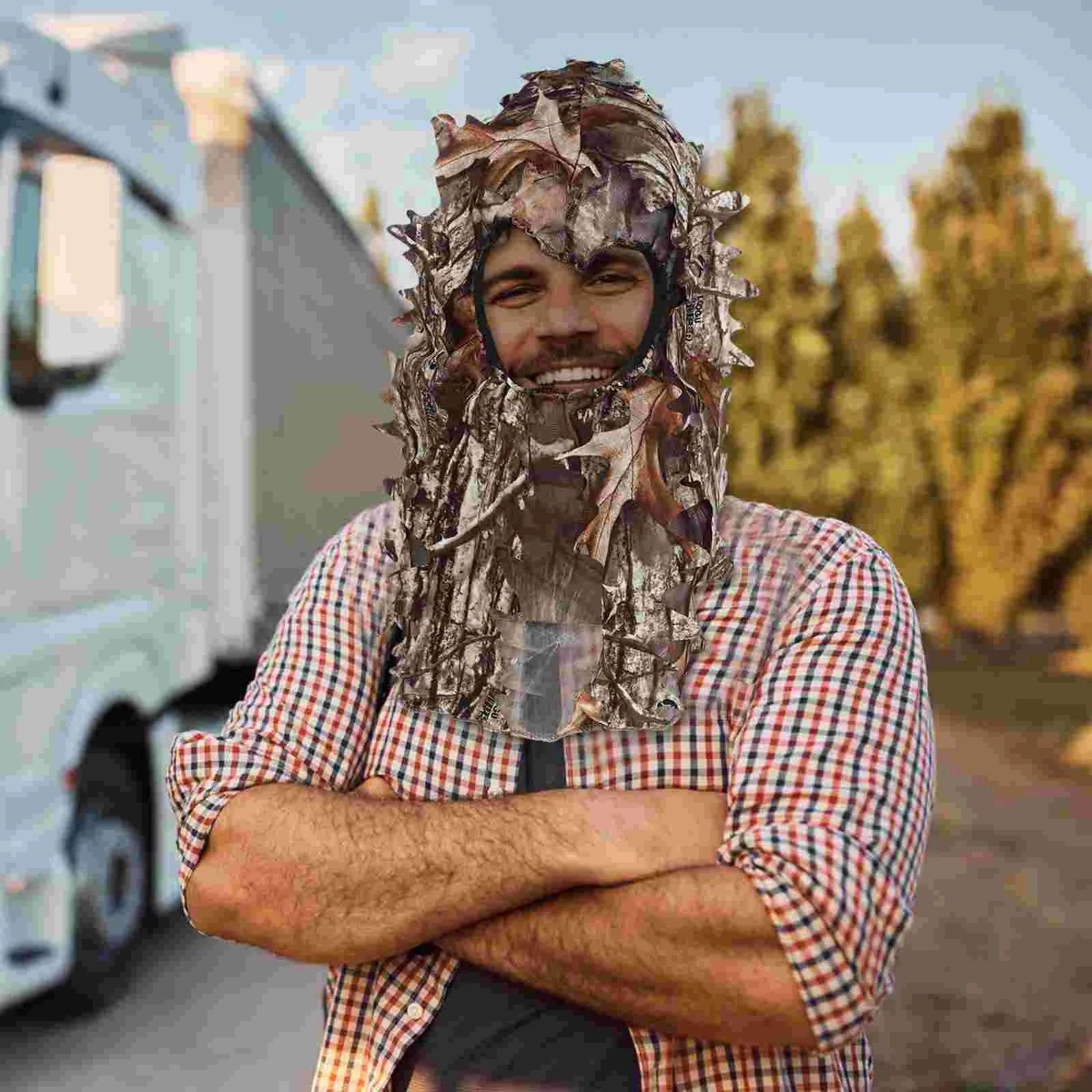 Камуфляжная тонкая секция дышащие листья 3D камуфляжная маска для лица охотничьи