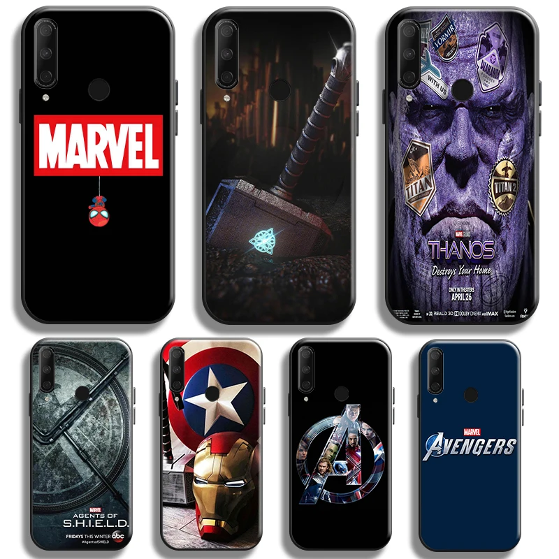 

Marvel Avenger Logo Phone Case for Huawei Y9 Y7 Prime 2019 Y9a Y9s Y9 Y7 Y6 Y6P Y7P Y8P Coque Cases Soft Shockproof Cover