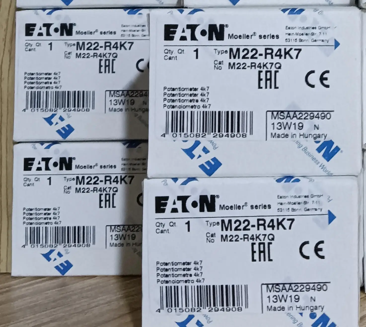 Новый оригинальный датчик EATON M22-R4K7 M22-R10K