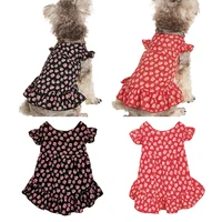 summer pet clothes items cute cat dog printed comfortable dresses kitten puppy soft lightweight adornment supplies xs xl