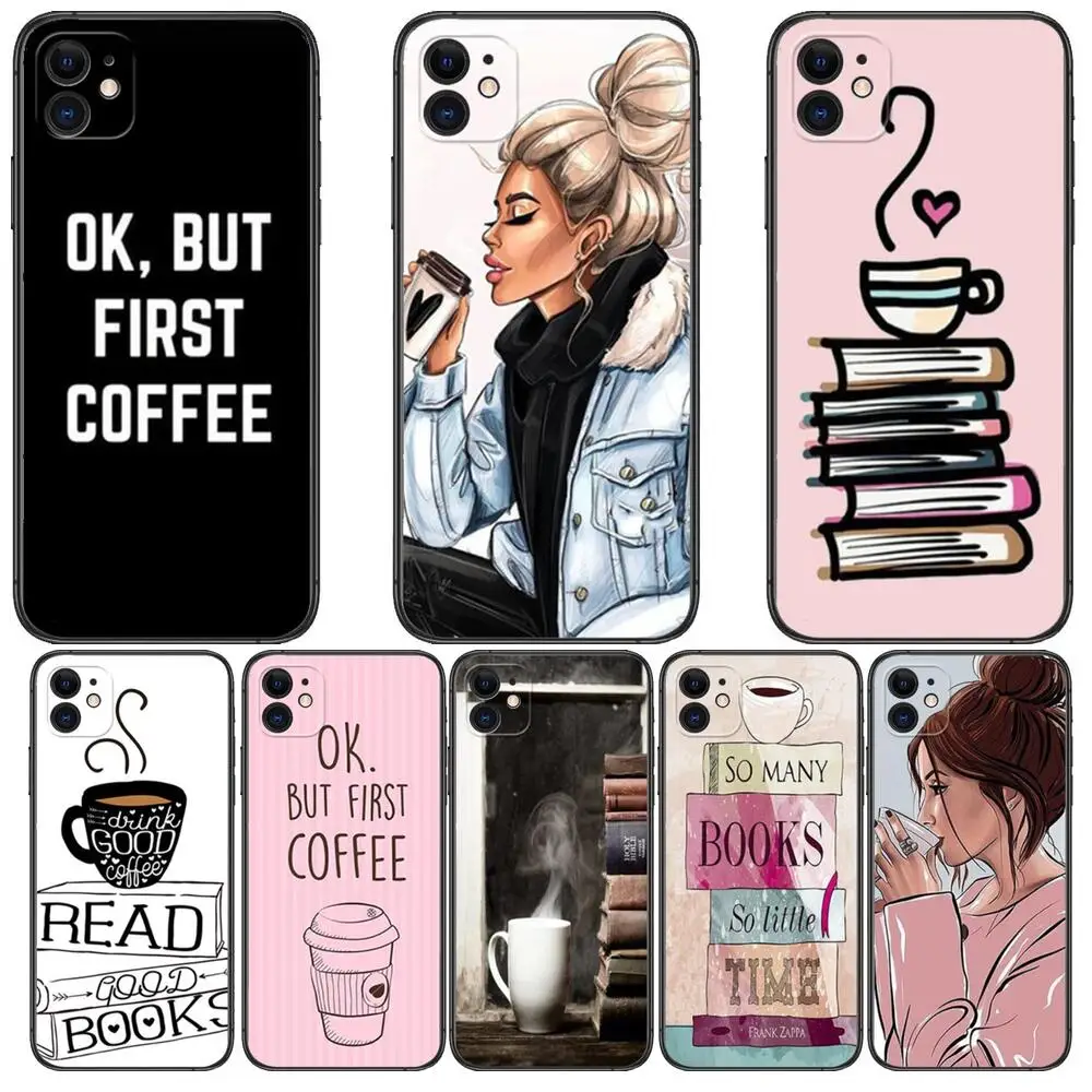 Чехлы OK but first coffee для телефонов iphone 13 Pro Max Чехол 12 11 8 PLUS 7PLUS 6S XR X XS 6 mini se мобильный