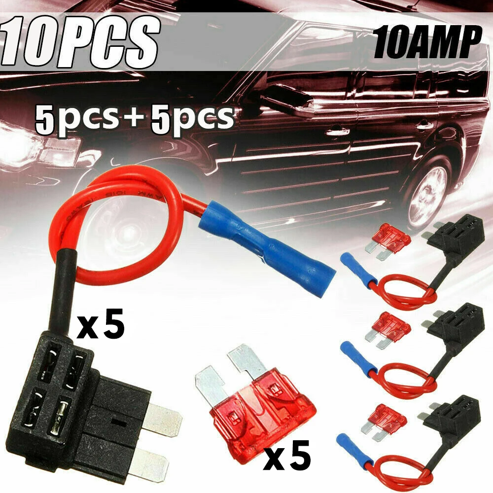

5sets Fuse ATO Adapter Add-A-Circuit Auto Blade Car Fuse Standard TAP Reliable