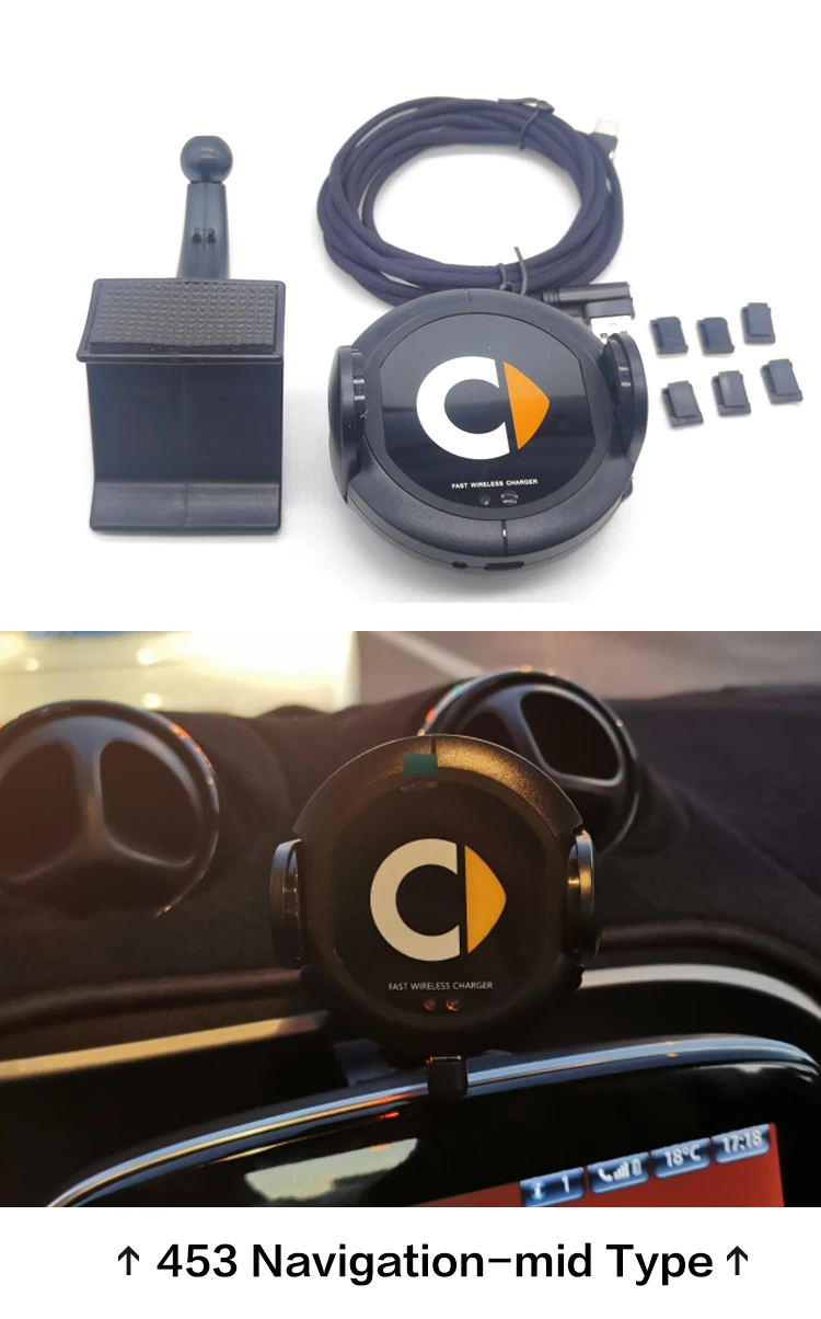 

Беспроводное Зарядное Устройство Для Mercedes Benz Smart 453 451 - Универсальный Автомобильный Держатель Для Телефона С Автом...