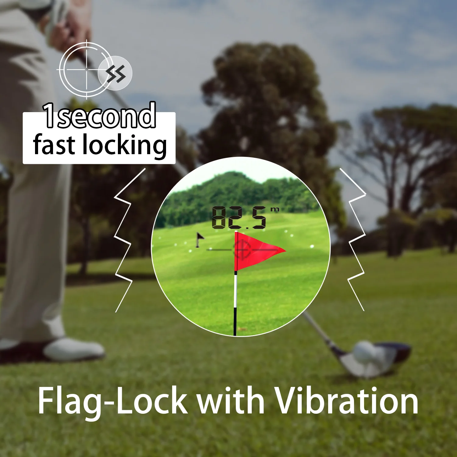 MILESEEY PF210 Дальномер для гольфа Лазерный дальномер 600 м с футляром и аккумулятором