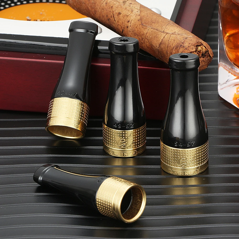 GALINER-juego portátil de lujo para tubos de cigarros, accesorios de soporte, boquilla de tubo para un cigarro corto, con caja de regalo