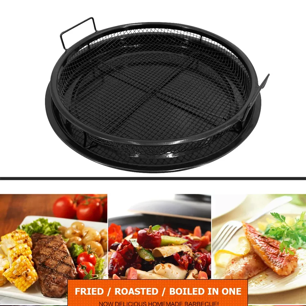 

NEW2023 Round French Fries Basket Heat-resistance Stainless Steel Chips Fry Baskets Multi-function Western Snacks Air Fryer Acce
