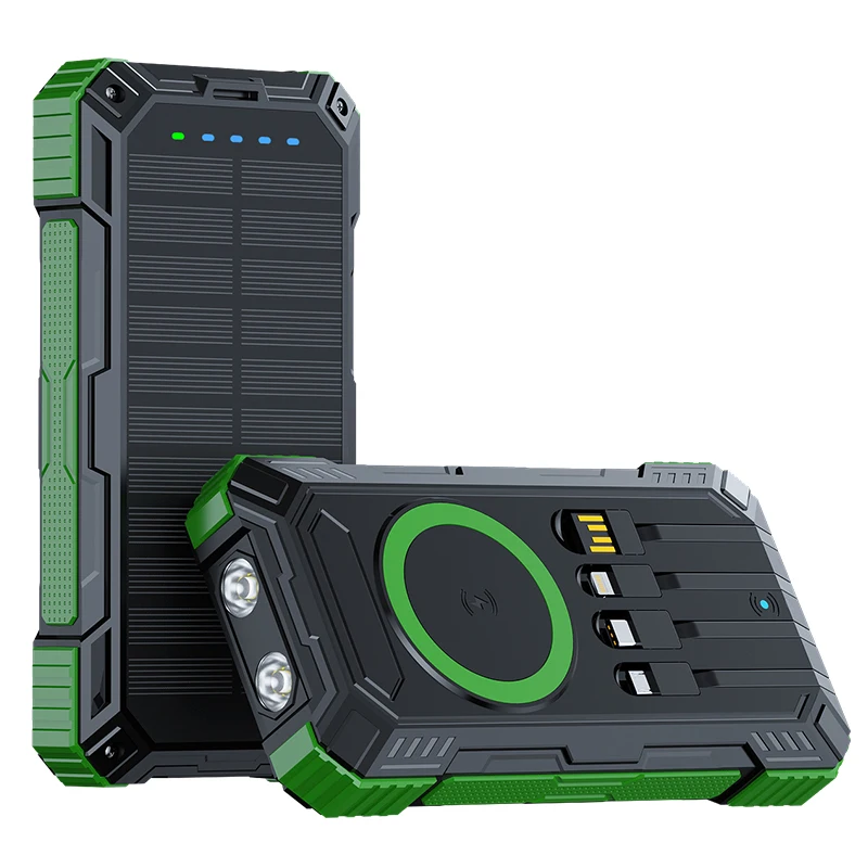 30000 мАч Беспроводной аккумулятор на солнечной батарее 5 В 3 А Powerbank с быстрой