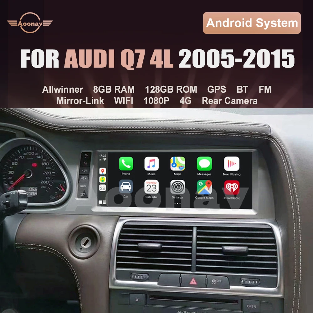 

128GB 2din Android car radio For Audi Q7 4L 2005~2015 MMI 2G 3G GPS Navigation Car Multimedia unit auto radio Google carplay