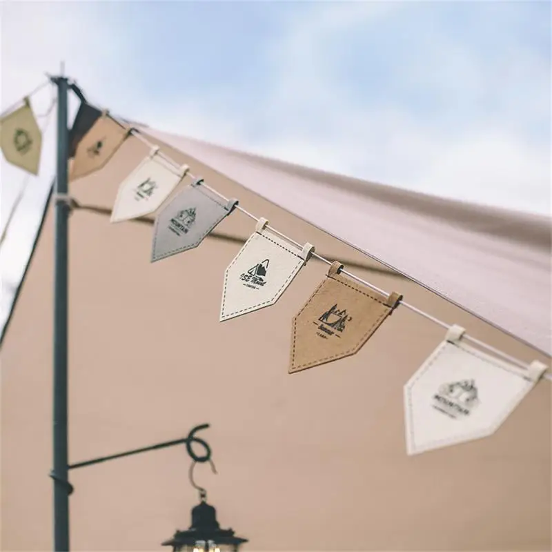 

Camp Flag Felt Cloth Hanging Backdrop Decor Decorations Pennant Flags Banner Pentagon Bunting Banner Camping Equipment 60g