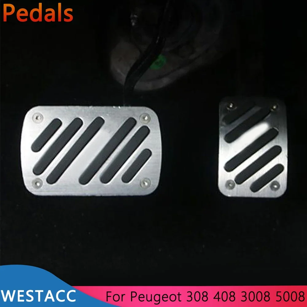 Автомобильные педали для Peugeot 308 2007-2019 408-2010 3008GT 2019-2016 2021-5008 AT накладки на газа и
