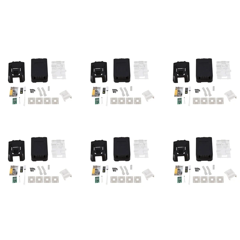 

6X For Makita 18V BL1850 BL1830 Battery Case Kit With PCB Circuit Board LED Indicator Power Tools Battery Case