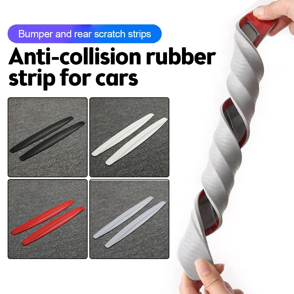 

Полоски для столкновений с автомобилем, 2 шт., защитные полоски для переднего и заднего бампера, резиновые полоски против царапин, декоративные защитные наклейки для корпуса