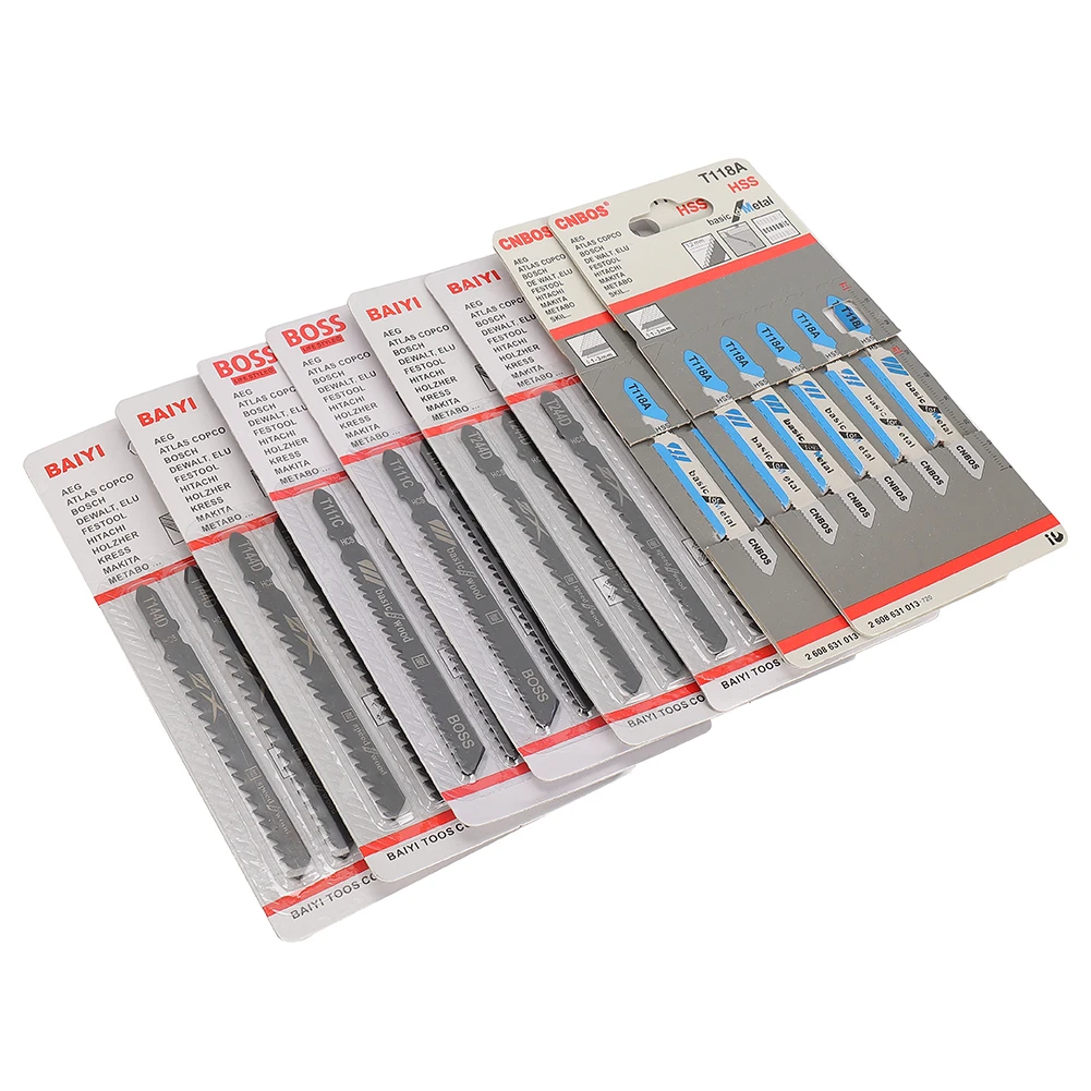 

40 PCS Jig Saw Blade Woodworking Saw Blade T144D/T244D/T118A/T111C Cutting Tools Woodworking Saw Blade Cutter Machine