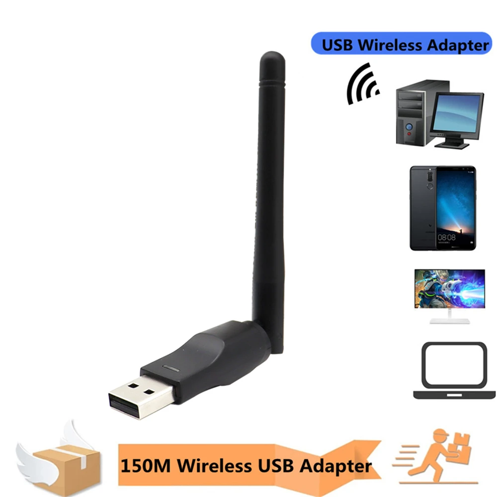 Беспроводная сетевая карта MT7601, 150 Мбит/с, мини USB, Wi-Fi адаптер, LAN Wi-Fi приемник, донгл, антенна 802,11 b/g/n для ПК, Windows