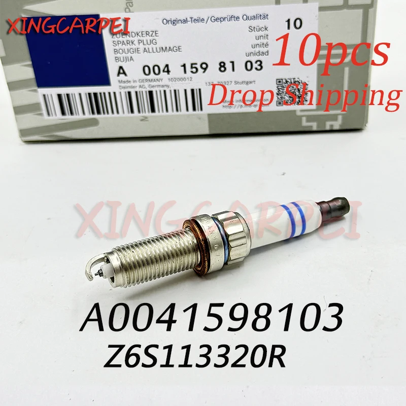 

10 шт. Z6S113320R A0041598103 иридиевая свеча зажигания для Mercedes-Benz W166 ML300 ML350 ML400 GLE450 GLE400 GLE350 GLE320