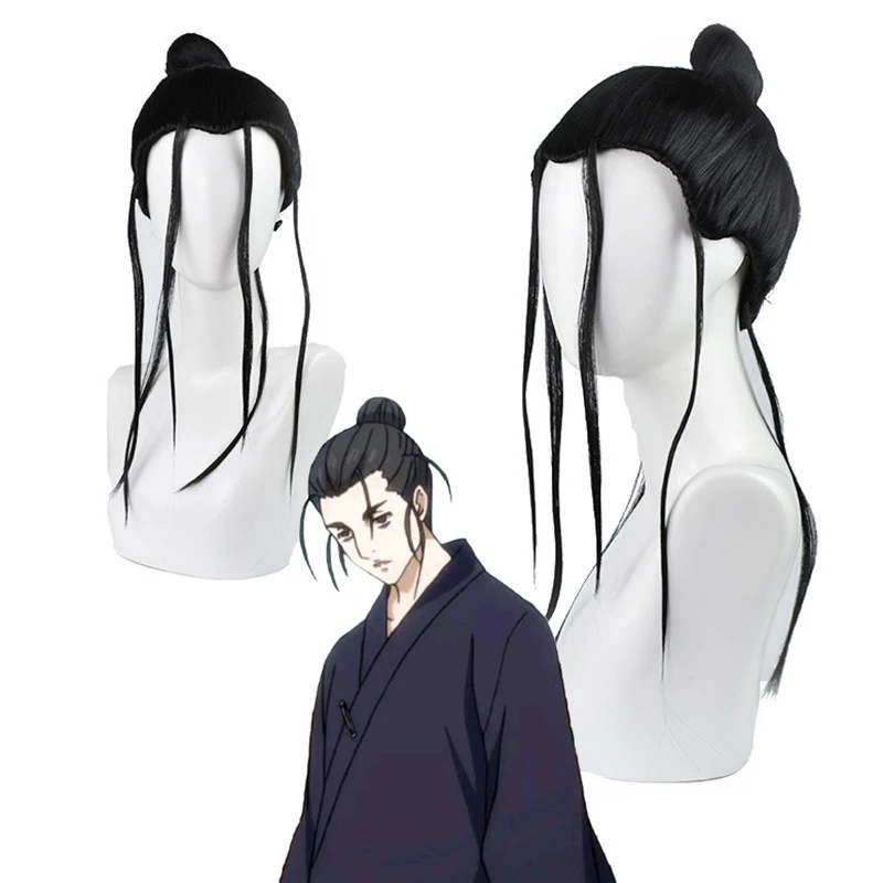 

Парик для косплея Ван Ye из комиксов, термостойкие синтетические волосы, винтажная прическа, черный, карнавальный комикс-кон, с шапочкой