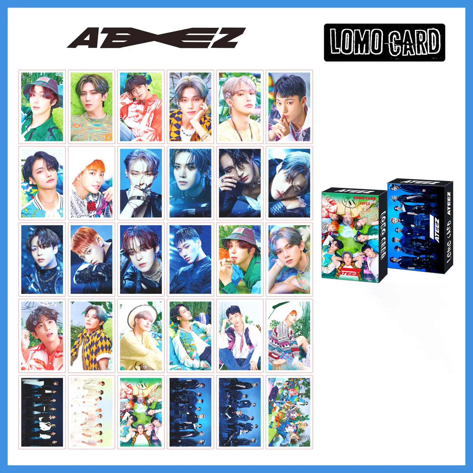 Фото 30 шт. Aniteez ломо-карты фотокарточки фото Kpop Idol Card Mingi Seonghwa San Yunho Hongjoong Jongho Wooyoung Yeosang Fans Gift №4