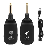 a9 uhf wireless guitar system 2 4ghz rechargeable electric guitar transmitter receiver 4 channels for electric guitar