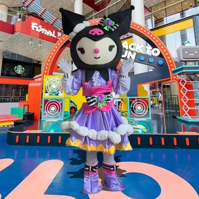 Фото MINISO костюм горничной Kuromi талисман косплей мелодия кукла костюм для девочек подарок на день рождения мультфильм карнавальная пижама вечерние костюм для взрослых №1
