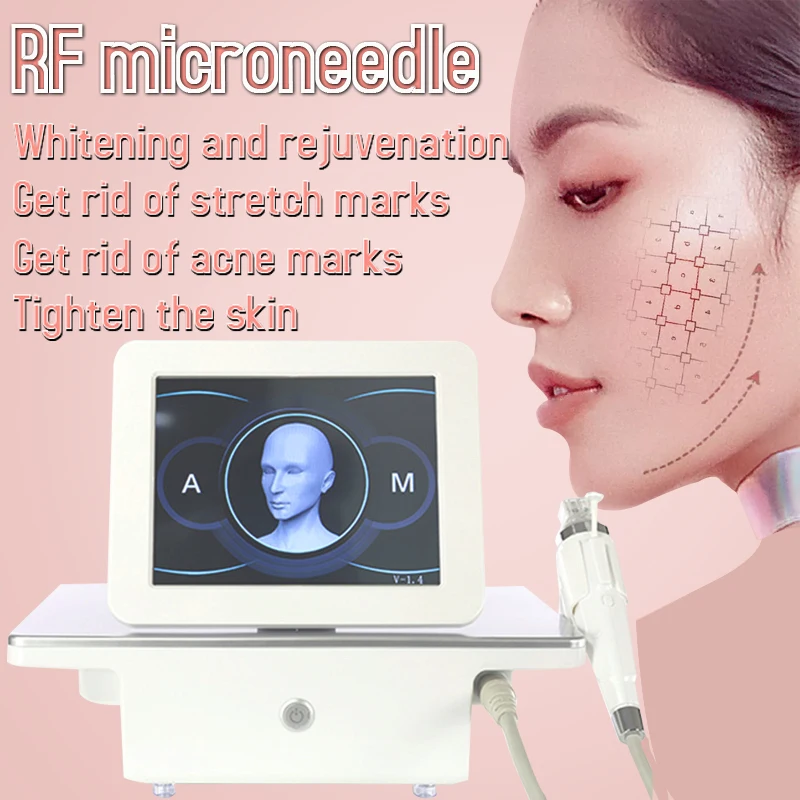 

Gold RF MicroNeedle Beauty Machine Facial Equipment Face Liftting Stretch Mark Acne Wrinkle Removal Home Appliance Needl Salon