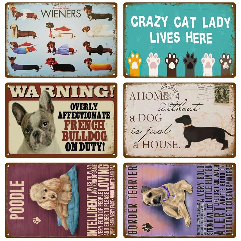 Металлическая табличка Bull Terrier настенный художественный жестяной знак настенные