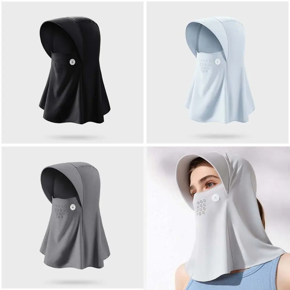 

Outdoor Sunscreen Anti-UV Ice Silk Sun Proof Neckline Cap Golf Mask Sports Hat Ice Silk Bib