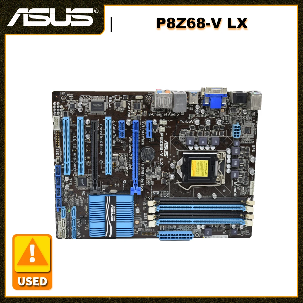 

Motherboard 1155 ASUS P8Z68-V LX Motherboard LGA 1155 Motherboard DDR3 32GB Intel Z68 USB3.0 SATA 3 PCI-E 2.0 For Core i3-3220