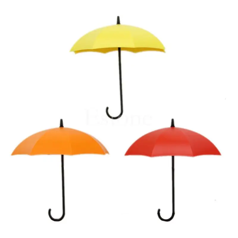 

3X Umbrella Shape Wall Hook for Key Spectacles Hanger Coin Holder