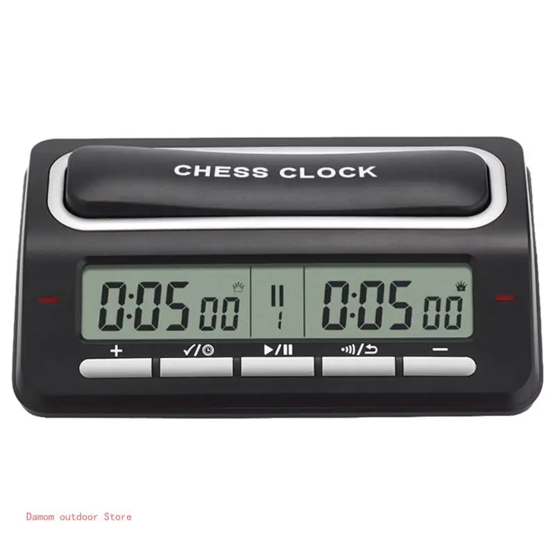 

425E Chess Clock Digital Timer, Professional Count Down Game Timer, with Bonus Delay Count Down up Alarm for Chess Board Game