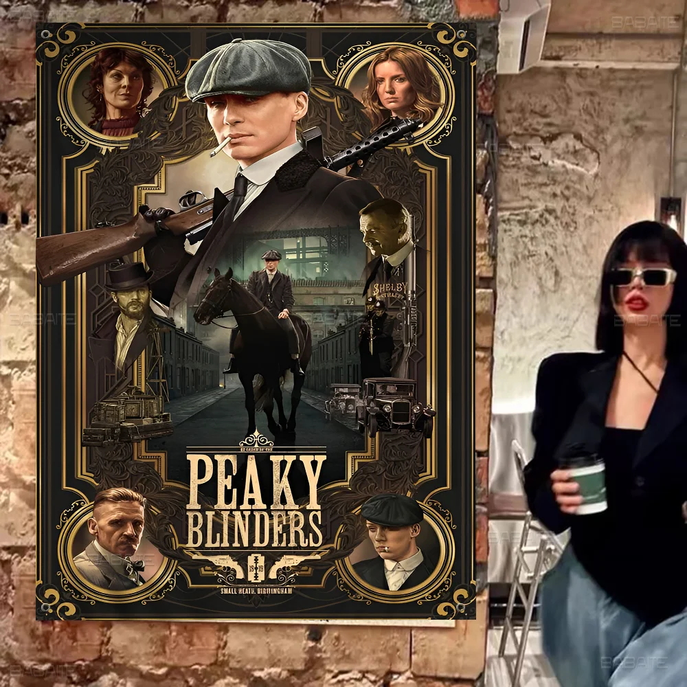 P-Peaky B-Blinders TV GoodBanner Художественная печать японский настенный флаг Аниме Декор для