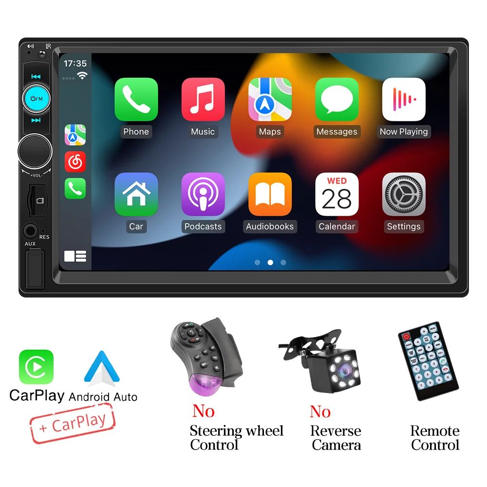 

Автомагнитола BQCC 7-дюймовая, 2DIN, С HD Сенсорным Экраном, MP5-плеер, Bluetooth, 12В, FM, AUX-вход, Mirror Link