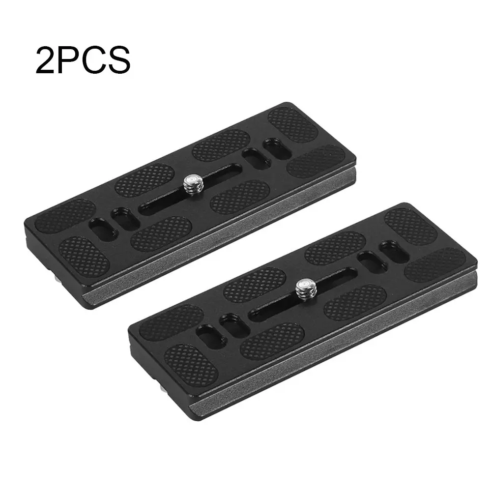 

2pcs Quick Release Plate Ergonomic DSLR Camera Assembly Adapter Clamp Aluminum Alloy Simple Operation Tripod Monopods Anti Shake