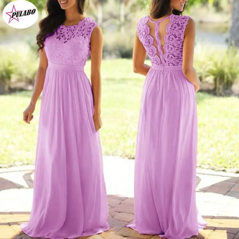 PULABO винтажное кружевное лоскутное длинное платье S-5XL свадебное подружки невесты
